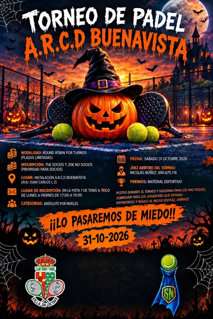 Torneo de pádel - Halloween 2026